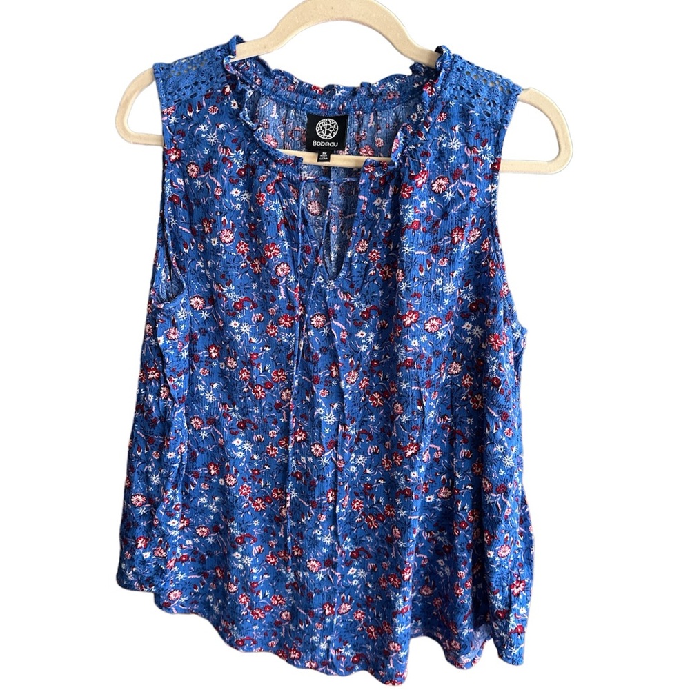 Sleeveless Swing Shirt w/ Tie